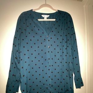 Teal polka-dot tunic